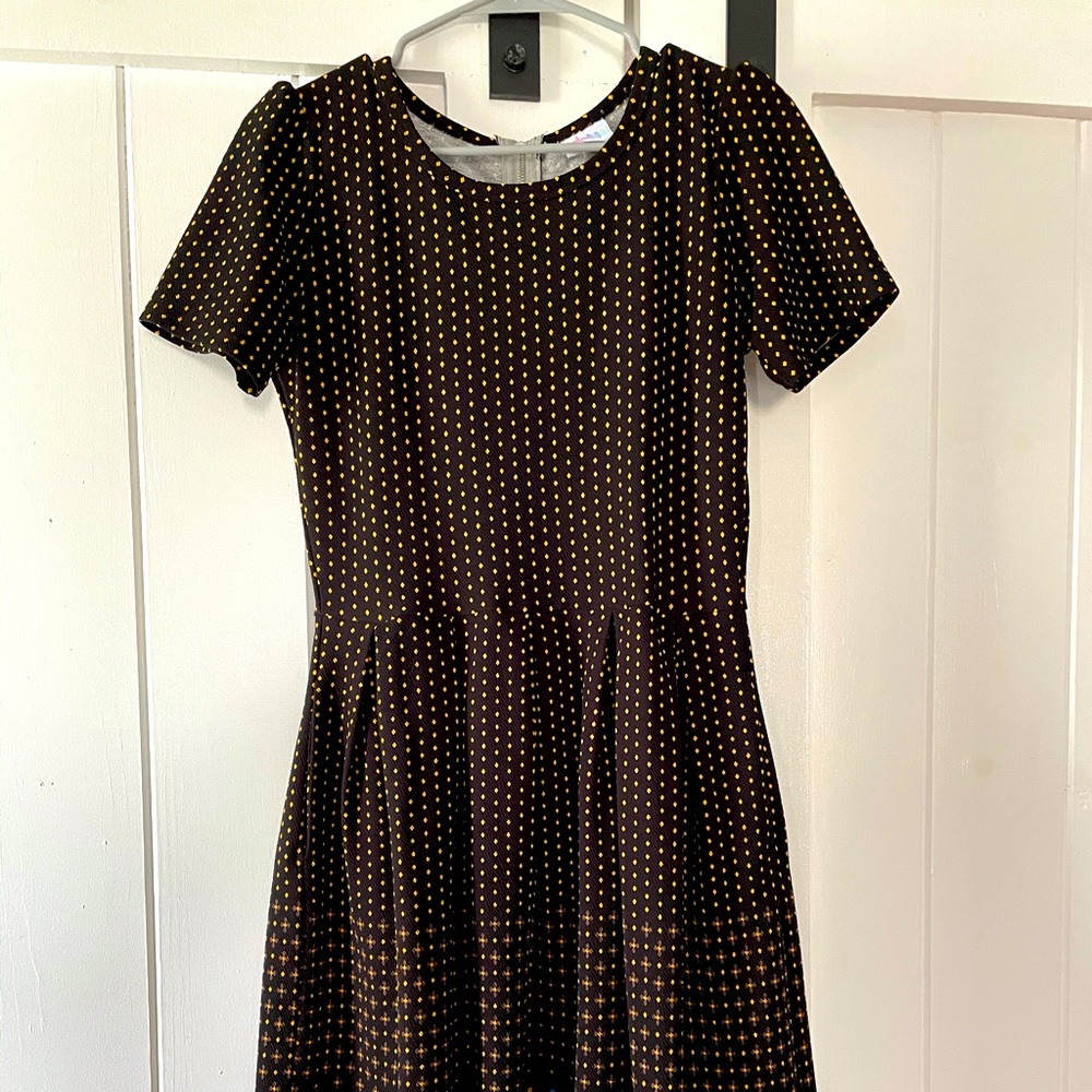 Amelia LuLaroe Dress Black w/ Gold diamonds